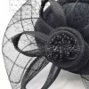 Amazon's new black feather headwear, bride's hair accessory, tulle top hat, Jockey club tulle hat, hair accessory and hair clip Specification image